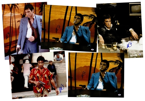 Lot of (5) Al Pacino Signed Assorted "Scarface" 16x20 Photos (PSA/DNA)